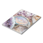 Moderne Geode Kristal Kunst | Foto Notitieblok (Linkerzijde)