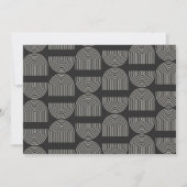 Moderne Geometric Black Arch Lines Wedding Website Kaart (Achterkant)