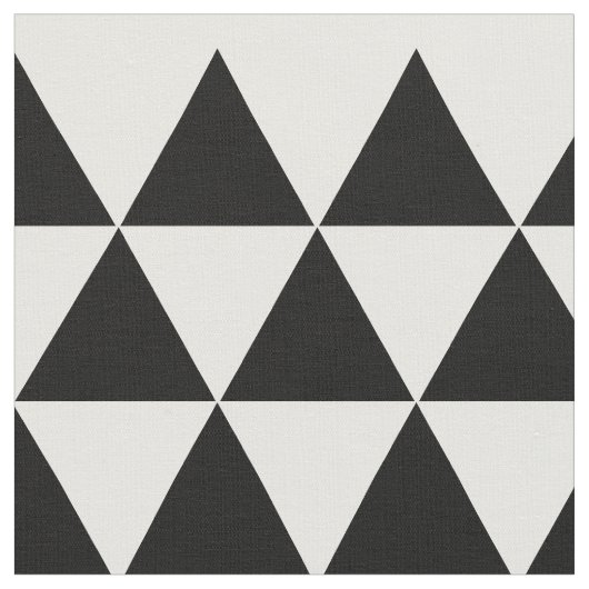Moderne Geometric Black White Triangles Pattern DI Stof (Close Up)