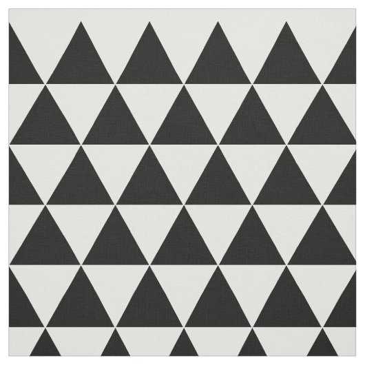Moderne Geometric Black White Triangles Pattern DI Stof (Swatch)