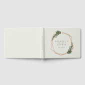 Moderne Geometric Gold Lijst Greenery Vrijgezellen Gastenboek (Volledig)