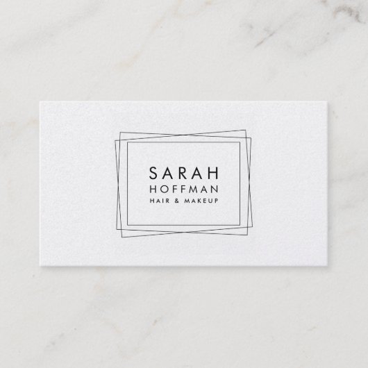 Moderne Geometric Makeup Artist Visitekaartje (Voorkant)
