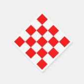 Moderne Geometric Red White Bold Checkers Servet (Hoek)