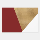 Moderne Geometric Red White Kerstmis Inpakpapier Vel (Voorkant 2)