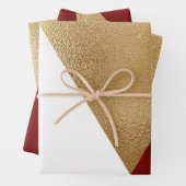 Moderne Geometric Red White Kerstmis Inpakpapier Vel (In situ)