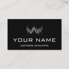 Moderne Geometric Wave Software Ontwikkelaar Techn Visitekaartje
