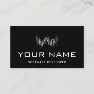 Moderne Geometric Wave Software Ontwikkelaar Techn Visitekaartje