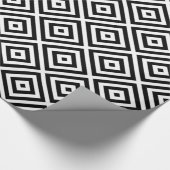 Moderne Geometric White Pattern Aangepaste achterg Cadeaupapier (Hoek)