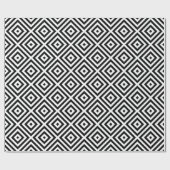Moderne Geometric White Pattern Aangepaste achterg Cadeaupapier (Vlak)