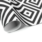 Moderne Geometric White Pattern Aangepaste achterg Cadeaupapier (Rol Hoek)