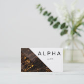 Moderne GeometricGold- en zwarte achtergrond Visitekaartje (Staand voorkant)