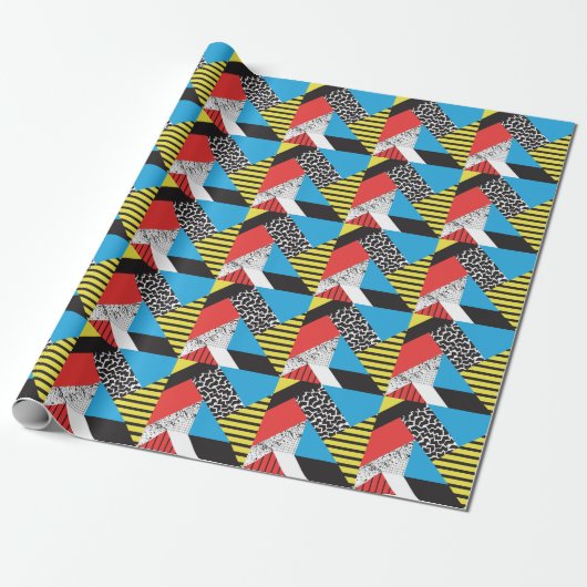 Moderne geometrie: Abstracte naadloze stijl Cadeaupapier (Uitgerold)