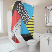 Moderne geometrie: Abstracte naadloze stijl Douchegordijn (In situ)