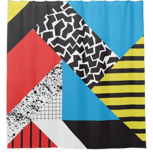 Moderne geometrie: Abstracte naadloze stijl Douchegordijn (Voorkant)