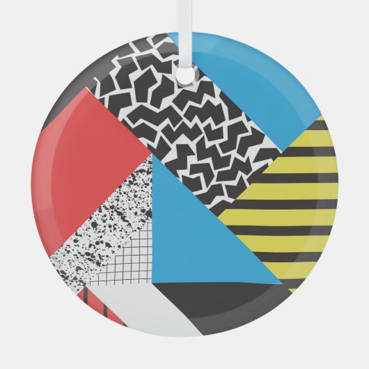 Moderne geometrie: Abstracte naadloze stijl Glas Ornament (Voorkant)