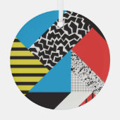Moderne geometrie: Abstracte naadloze stijl Glas Ornament (Achterkant)