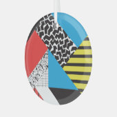 Moderne geometrie: Abstracte naadloze stijl Glas Ornament (Voorkant links)