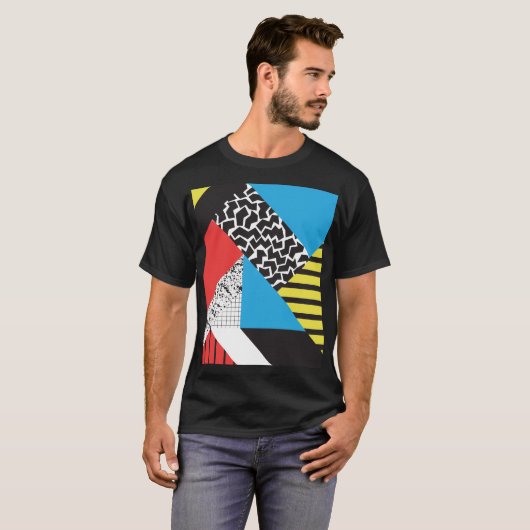 Moderne geometrie: Abstracte naadloze stijl T-shirt (Voorkant volledig)