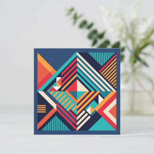 Moderne Geometrie Bedankkaart (Staand voorkant)