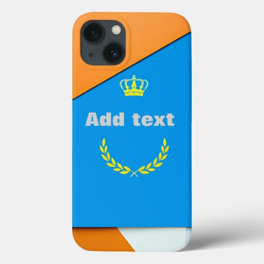 Moderne Geometrie Blauw Oranje Symbool Abstracte S Case-Mate iPhone Case (Achterkant)
