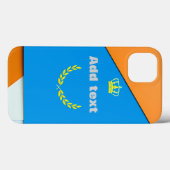 Moderne Geometrie Blauw Oranje Symbool Abstracte S Case-Mate iPhone Case (Achterkant (horizontaal))