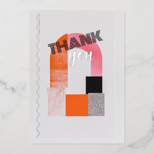 Moderne geometrie, dank u folie uitnodiging (Voorkant)