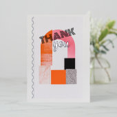 Moderne geometrie, dank u folie uitnodiging (Staand Voorkant)