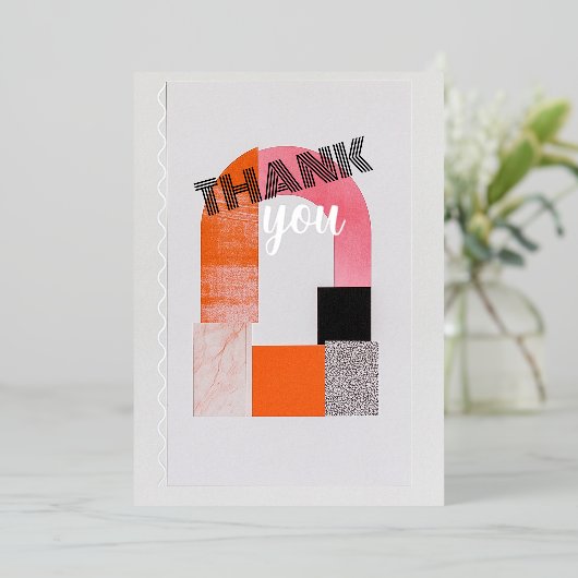 Moderne geometrie, dank u folie uitnodiging (Staand Voorkant)