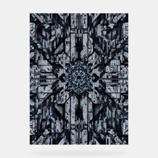 Moderne geometrie: Digitale Citadel H-16 Acryl Bord (Voorkant)