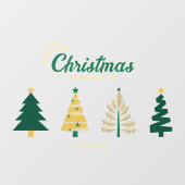Moderne Geometrie Kerstboom Storefront Decor Raamsticker (Vel)