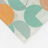 Moderne geometrie met meerdere kleuren fleece deken (Hoek)