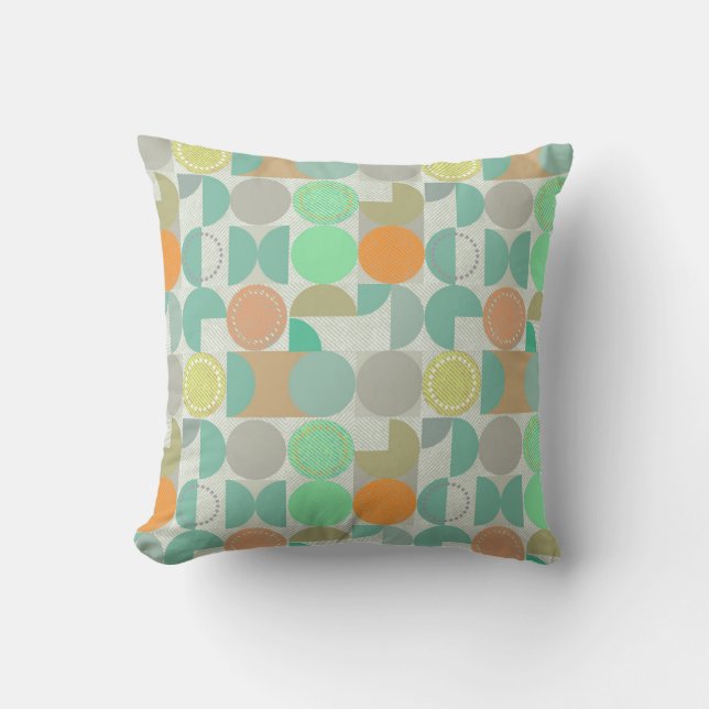 Moderne geometrie met meerdere kleuren kussen (Voorkant)