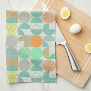 Moderne geometrie met meerdere kleuren theedoek