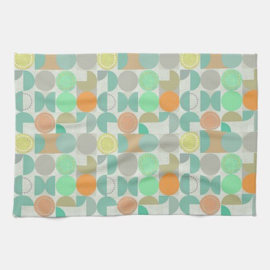 Moderne geometrie met meerdere kleuren theedoek (Horizontaal)