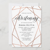 Moderne geometrie op witte doop kaart (Voorkant)