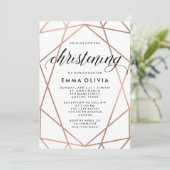 Moderne geometrie op witte doop kaart (Staand voorkant)