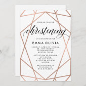 Moderne geometrie op witte doop kaart (Voorkant / Achterkant)