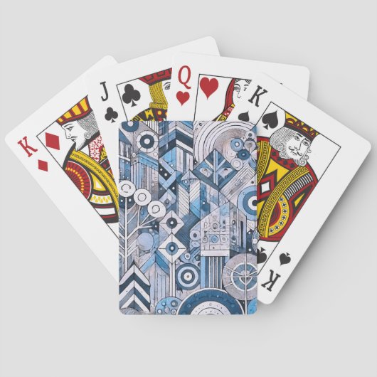 Moderne Geometrie Pokerkaarten (Achterkant)