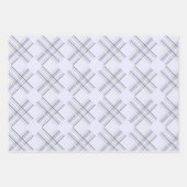 Moderne geometrie Tartan in Lila wit en zwart Inpakpapier Vel (Voorkant 2)
