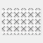 Moderne geometrie Tartan in Lila wit en zwart Inpakpapier Vel (Voorkant)