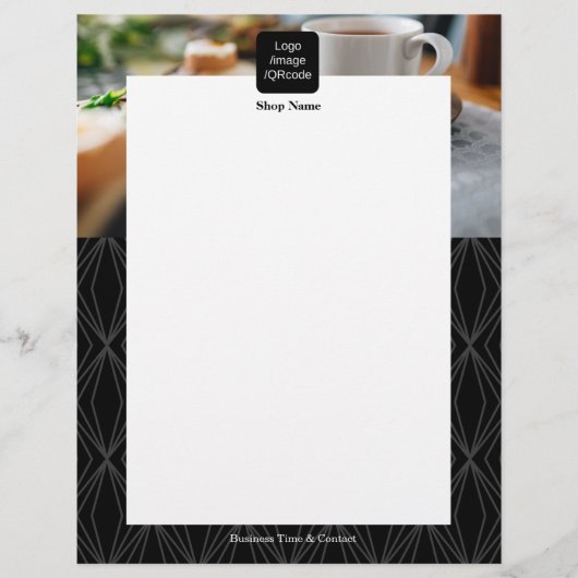 Moderne geometrie zwart flyer (Voorkant)