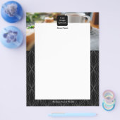 Moderne geometrie zwart flyer (Enkel)