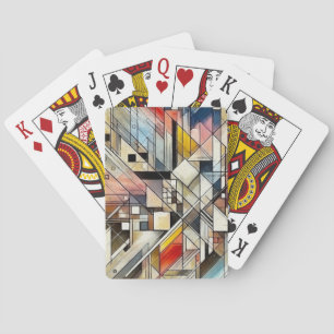 moderne geometriefusie pokerkaarten