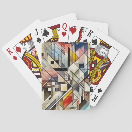 moderne geometriefusie pokerkaarten (Achterkant)