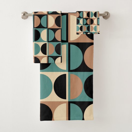 Moderne geometrisch Abstract patroon uit het midde Bad Handdoek (Insitu)