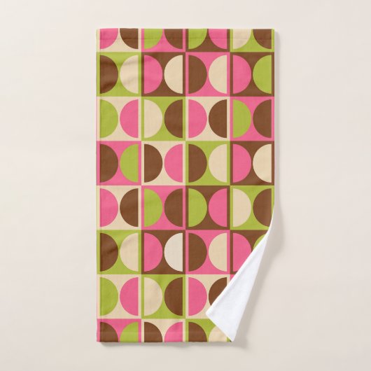 Moderne geometrisch Abstract patroon uit het midde Bad Handdoek (Handdoek)