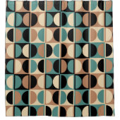 Moderne geometrisch Abstract patroon uit het midde Douchegordijn (Voorkant)