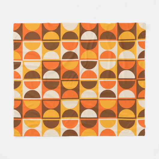 Moderne geometrisch Abstract patroon uit het midde Fleece Deken (Voorkant (Horizontaal))