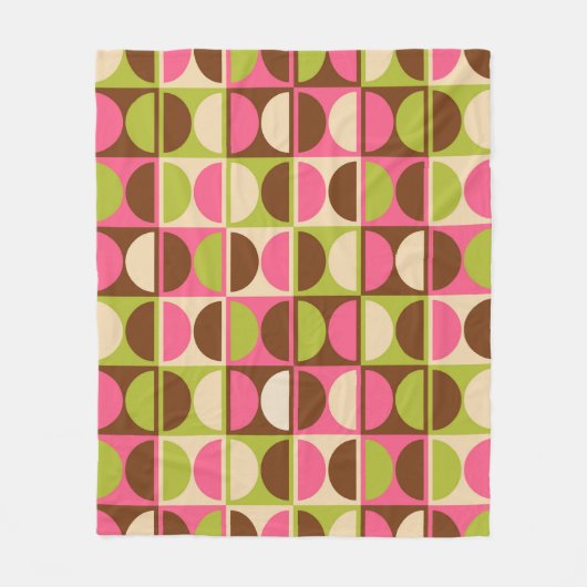 Moderne geometrisch Abstract patroon uit het midde Fleece Deken (Voorkant)