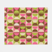Moderne geometrisch Abstract patroon uit het midde Fleece Deken (Voorkant (Horizontaal))